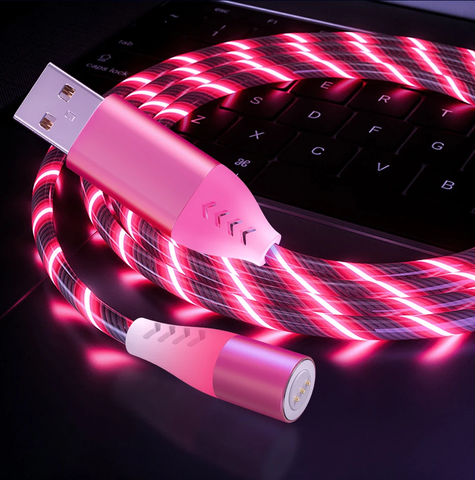 5А кабель для быстрой зарядки Micro usb type C кабель для зарядки Магнитный светильник, яркий светодиодный зарядное устройство для huawei P30 P20 Xiaomi Mi8