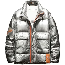 Winter Men's Bright Face Large Size stand-Collar Down jacket Thickened warm winter white down jacket