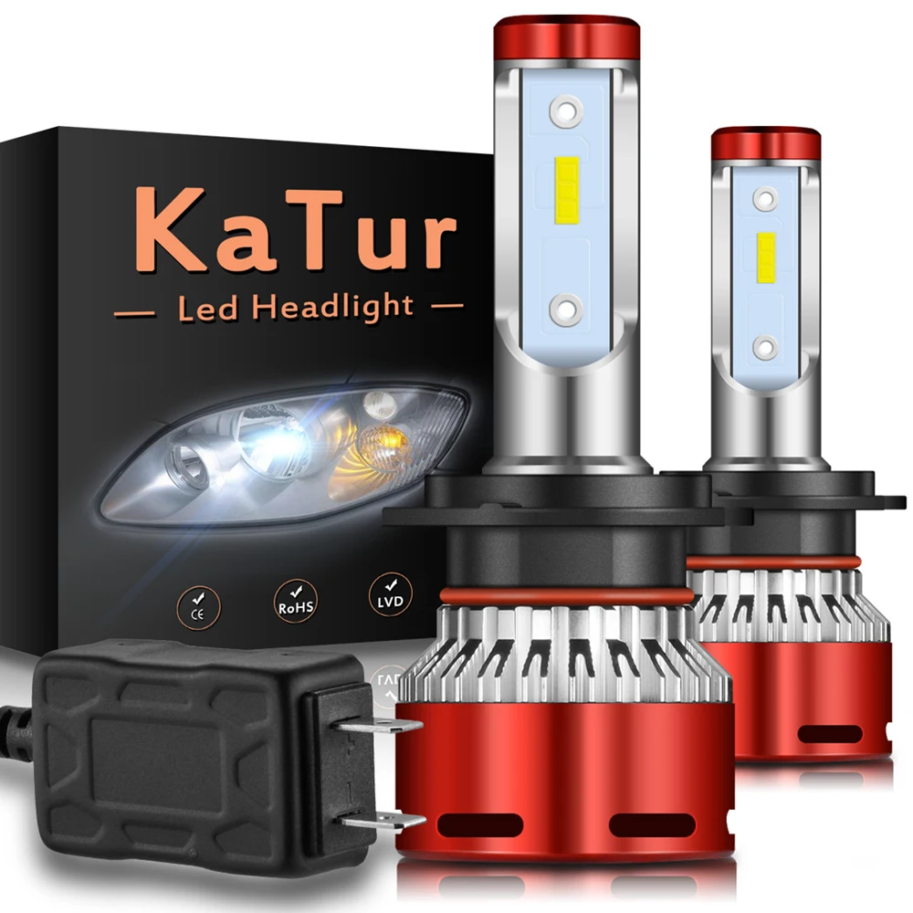 

2pcs H7 LED Bulb for Auto Led Bulb H4 H11 Led Headlight 9012 HIR2 9005 9006 HB3 HB4 Headlamp 16000LM 6000K 12V 24V Car Light