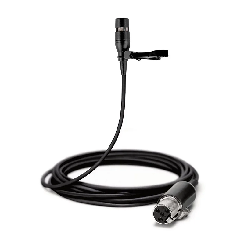 Shure wl184 용 Bolymic 라펠 마이크, 클립 온 칼라 단방향 라이브 스피치 보컬
