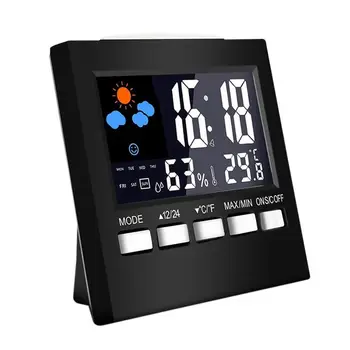 

LCD Digital Hygrometer Thermometer Temperature Humidity Meter Room Indoor Clock