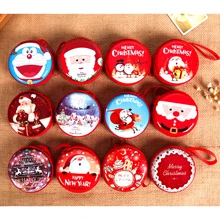 Рождественские подарки малыш круглый кошелек для монет Многофункциональный жесть наушники ключ Сумочка со змейкой кошелек