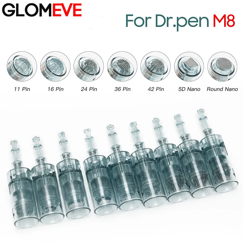 Игольчатые картриджи Dr. Pen M8 5 шт. микро-иглы 11Pin/16Pin/24Pin/36Pin/42Pin/5D нанокруглые