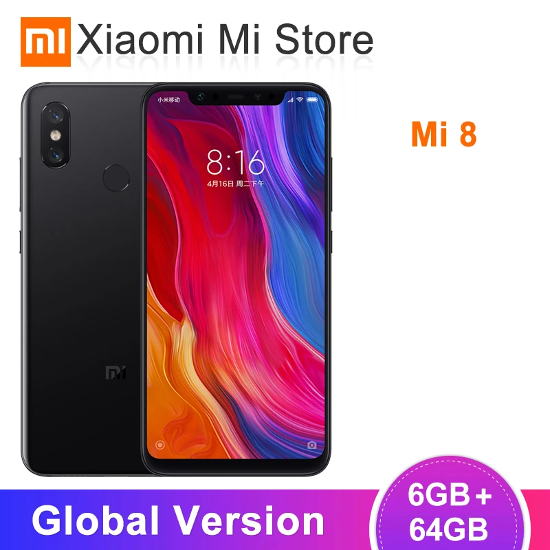 В наличии глобальная версия крепление для спортивной камеры Xiao mi 8 6 ГБ