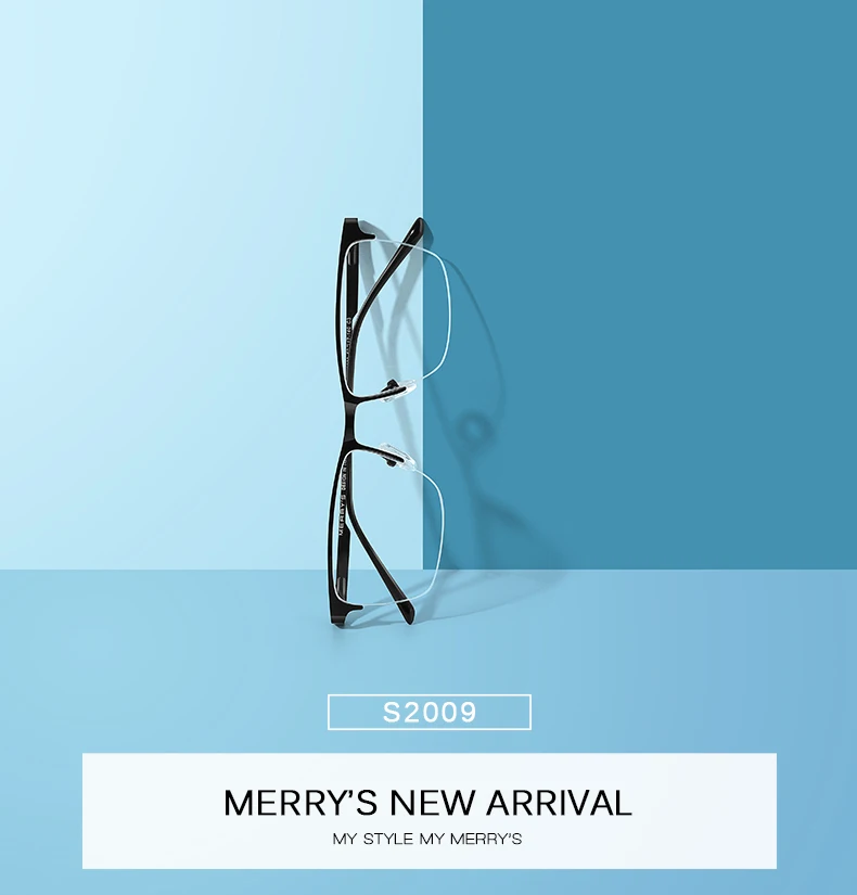 Merry's, мужские очки из сплава, оправа для очков, Мужские квадратные ультралегкие очки, очки для близорукости по рецепту, полуоправа, S2009