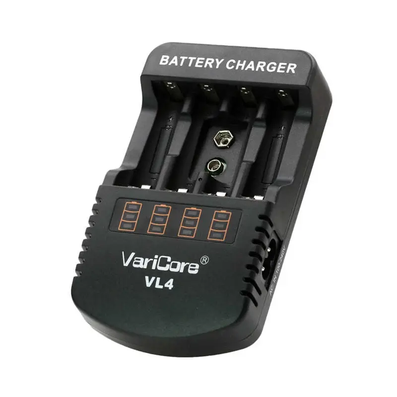 Многофункциональное зарядное устройство Varicore Vl4 1,48 V-1,5 V никель-металл-гидридный Aa/Aaa 9 V зарядное устройство Dc 12V 1A Ac 100-240 зарядное устройство