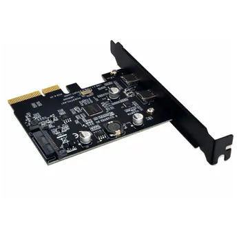 

Usb3.1 Type-C Dual Buck Expansion Card Dual Type-C Positive And Reverse Plug Asmedia Asm3142 To 10Gbps