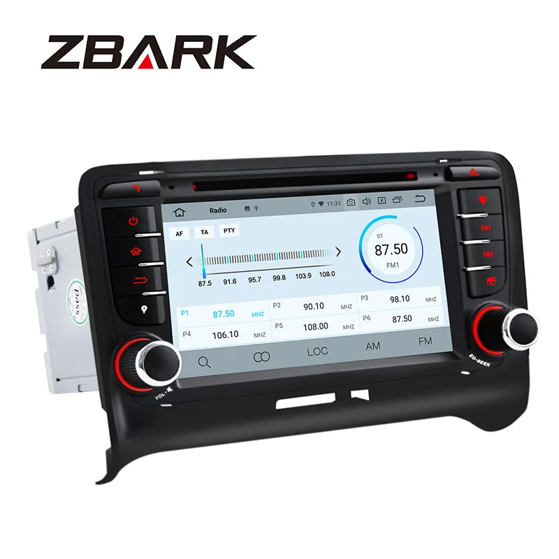 Top 7 inch Android 9.0 Car DVD Player RAM 2GB 2 Din Car Multimedia Player Radio Gps Navi for Audi TT MK2 8J 2006-2012  YHTTPX3001 2