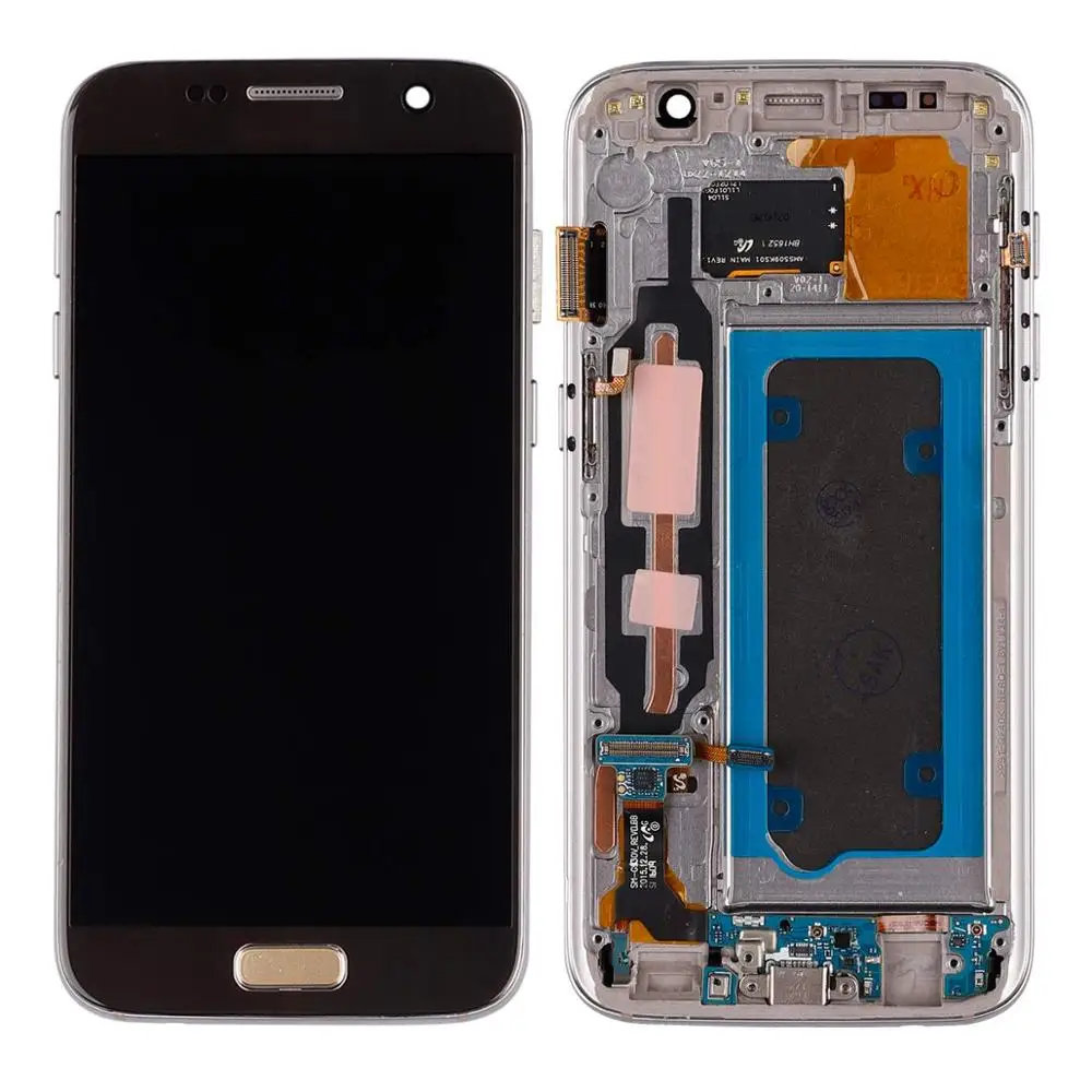Amoled 5,1 ''для samsung Galaxy S7 G930 G930F G930FD lcd SUPER AMOLED дисплей кодирующий преобразователь сенсорного экрана в сборе Замена
