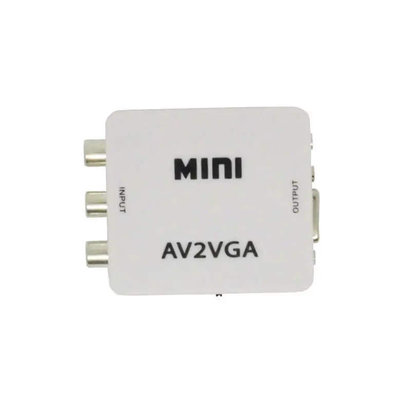 Топ Мини HD AV2VGA видео конвертер коробка AV Rca Cvbs к Vga convoor с 3 5 мм аудио ПК Hdtv Conver |