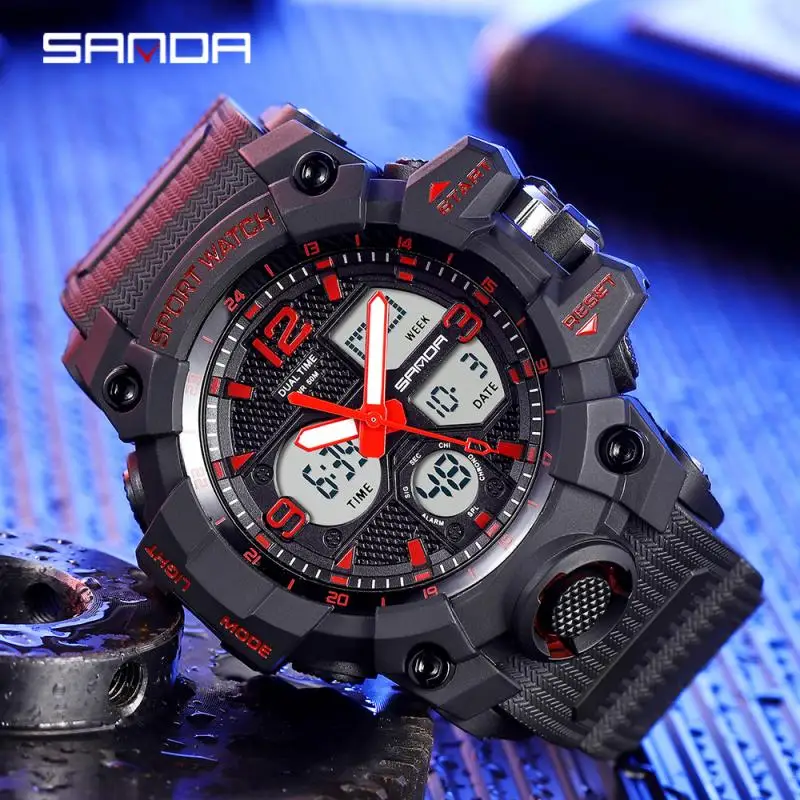 Men Sports Watches G Style Black Wrist Watch Led Digital 50M Waterproof Watch for S Shock Male Clock Relogio Masculino Dropship - 4
