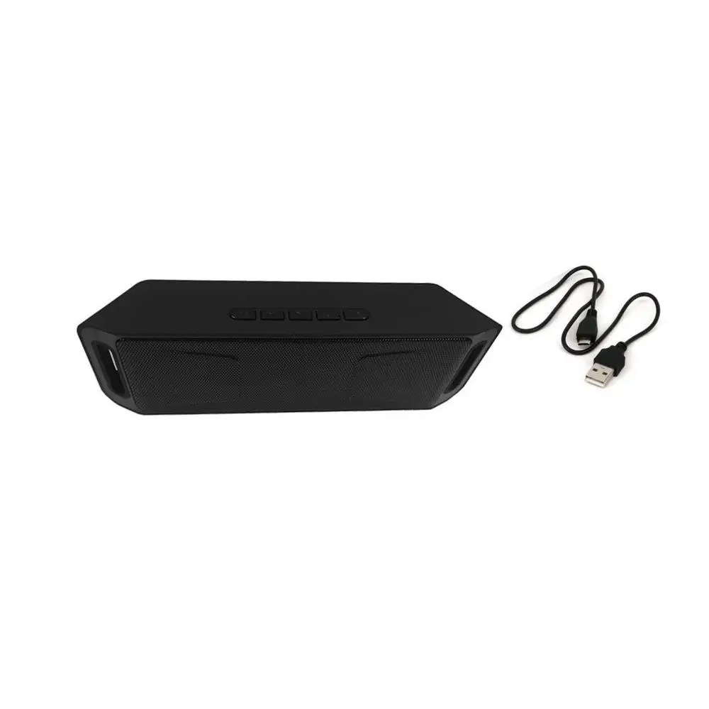 Черный SC208 беспроводной динамик Bluetooth 4,0 стерео сабвуфер поддержка TF USB fm-радио Встроенный микрофон двойной бас звук динамик - Цвет: Черный