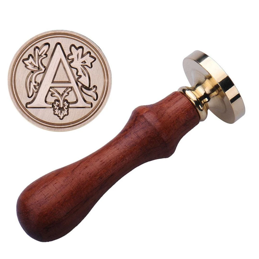 

Retro 26 Letter A-Z Wax Seal Stamp Head Alphabet Letter Wood Stamp Replace Copper Head Hobby Tools Stamp Handcrafts