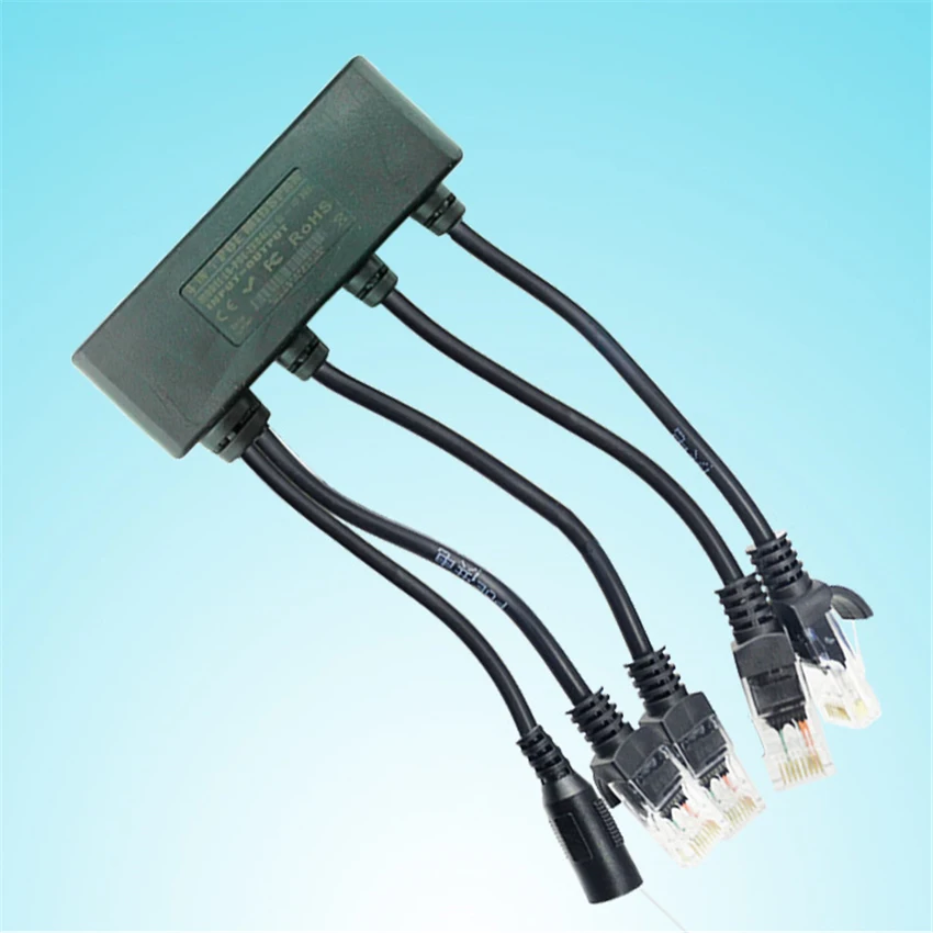 1 шт. 4 в 1 Мощность через Ethernet Midspan сплиттер, камера наблюдения интерфейс питания, IEEE802.3at/af 2A IP камера Poe сплиттер