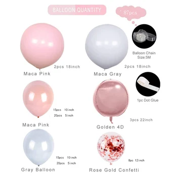 

Party Balloon Arch Kit Backdrop Confetti Graduation Wedding Decoration Latex Pastel For Brithday Ceremony With Chain Dot Glue