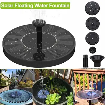 

Drop Shipping（6.3inch）Solar Powered Fountain Garden Pool Pond Solar Panel Floating bird bath Fountain Garden Decoration