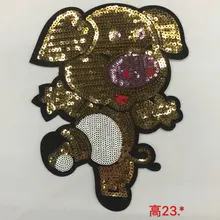 Новой свиньи блестки вышитые украшения блестки вышитый бисером нашивка на одежду Одежда патч