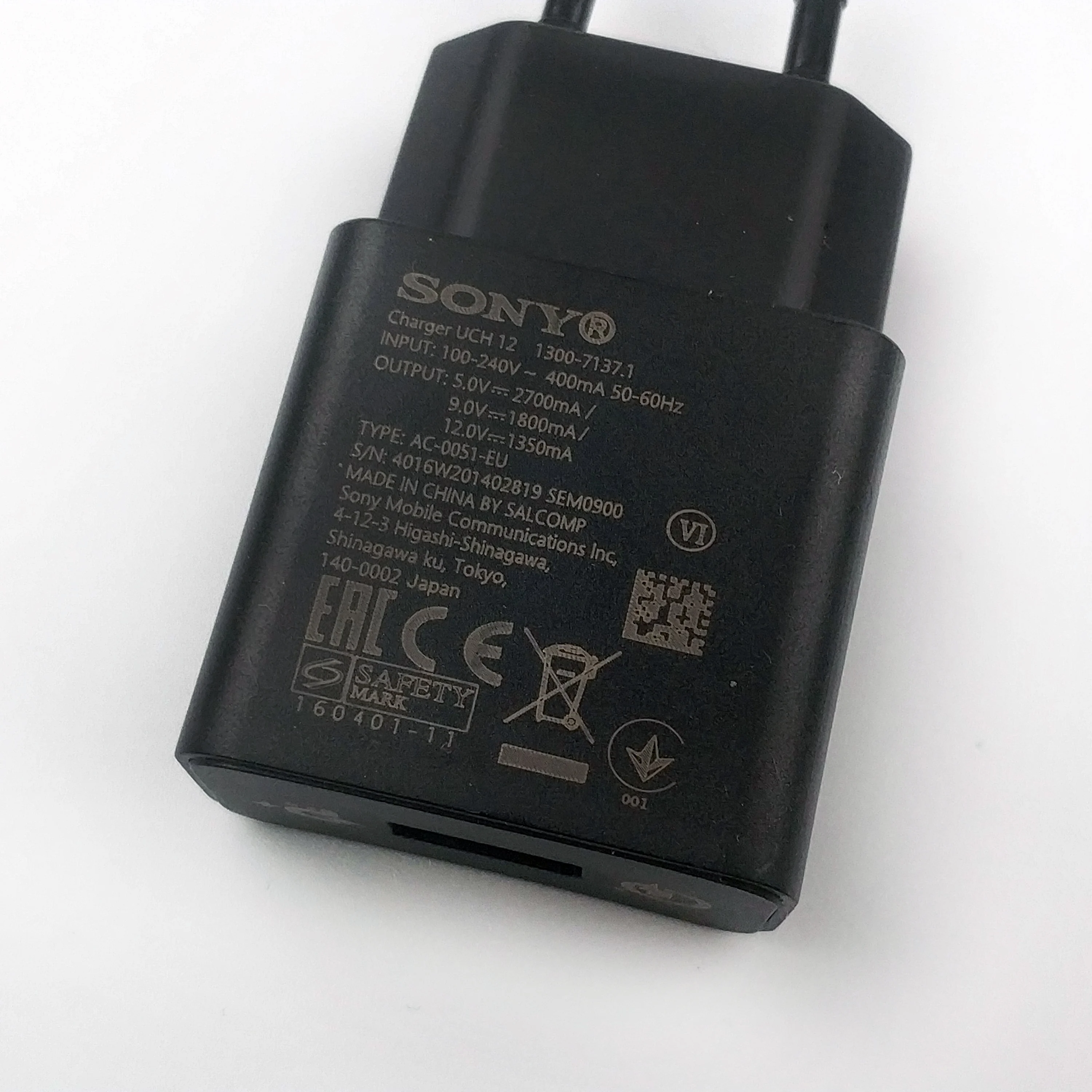 Зарядное устройство для мобильного телефона sony xperia z5 z3 xa2 a7 z1, быстрое зарядное устройство, UCH12, быстрое зарядное устройство, 12 В, 1.35A, адаптер для зарядки, кабель Micro usb type-C