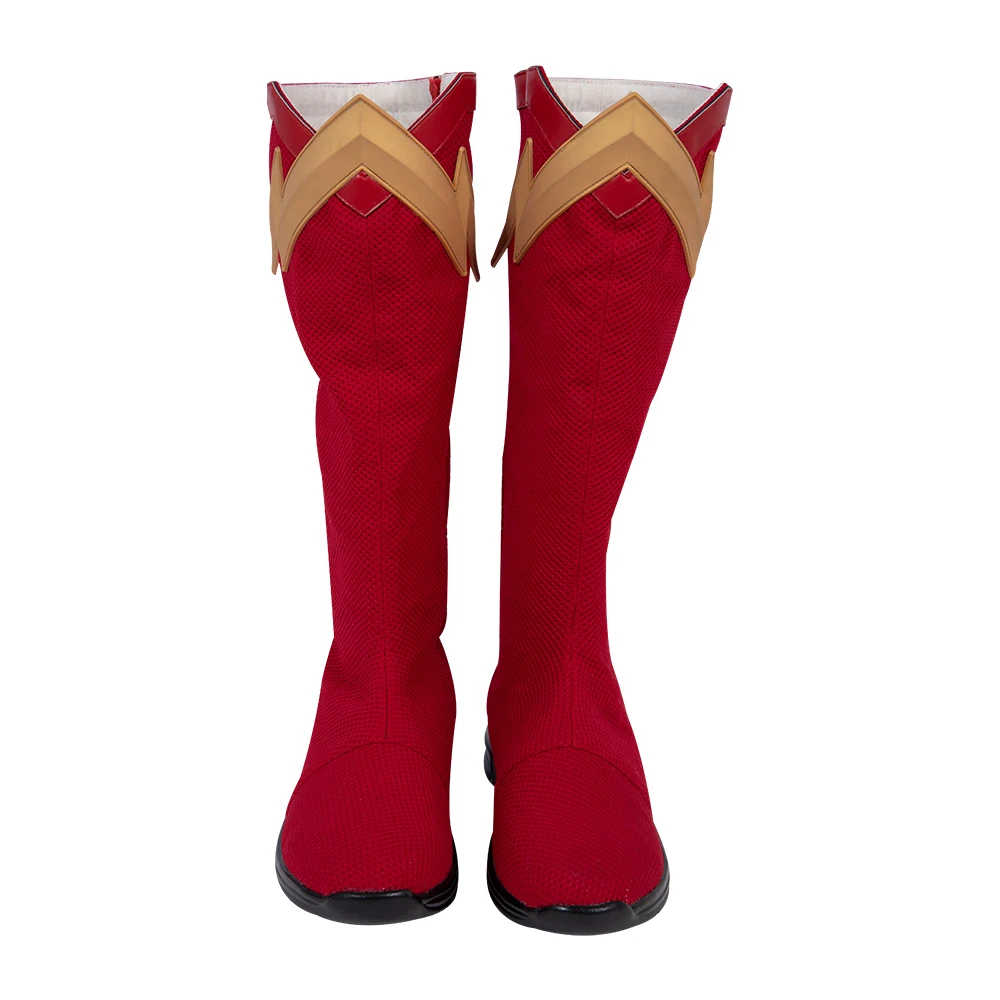 Boots Only Флэш сезон 6 Бэрри Аллена Косплэй костюм комбинезон Flash Хэллоуин Карнавальный костюм вечерние для взрослых; форменная индивидуальный заказ - Цвет: Boots Only