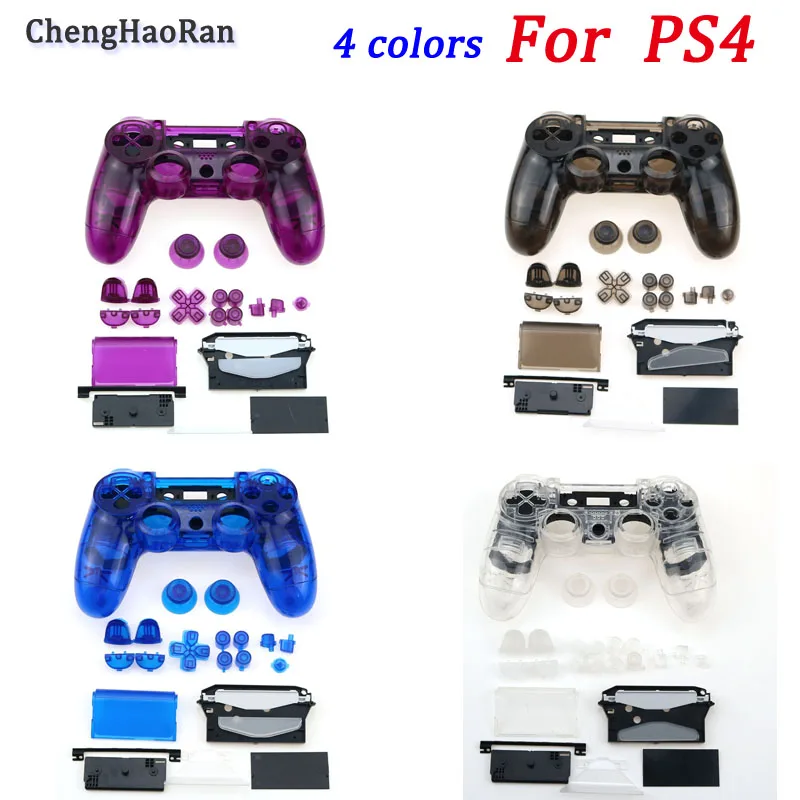 

Suitable for SonyPS4 handle DIY case PS4 handle transparent color case with built-in accessories set