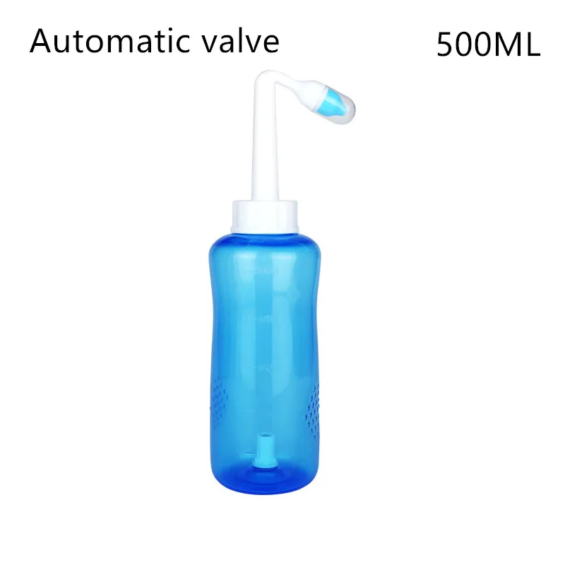 500ML Носовой аспиратор для мытья носа, уход за младенцем, синус, рельеф аллергии, краску для промывания носа, система очистки носа для младенцев, безопасность детей - Цвет: 500ML
