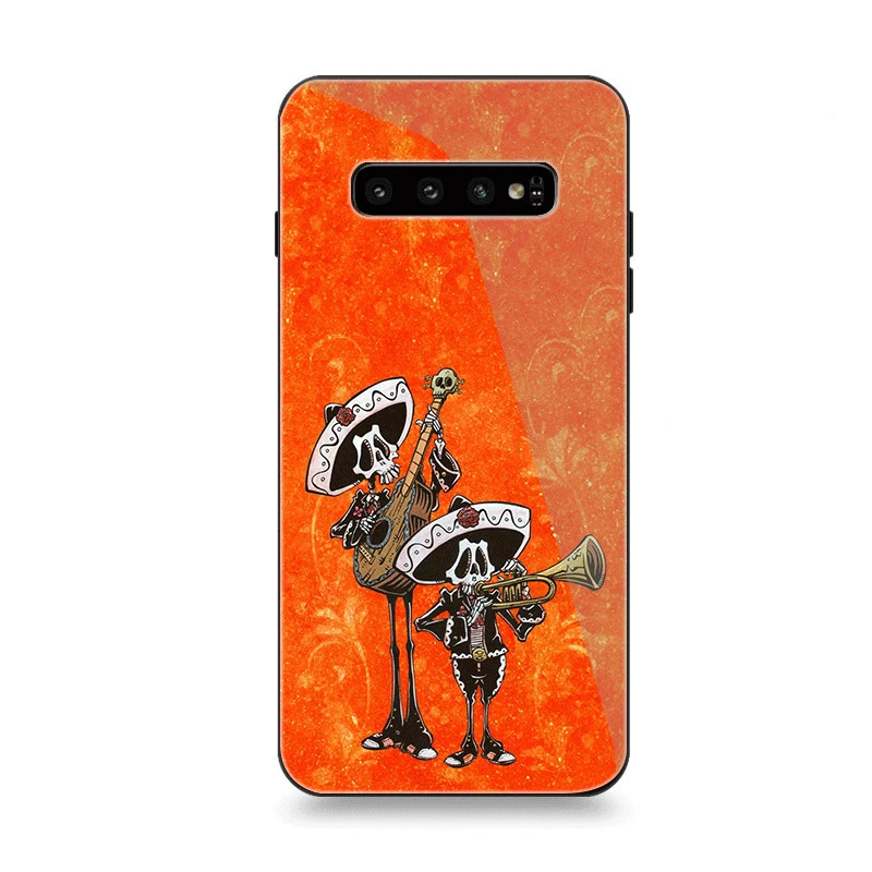 Мобильный чехол для телефона Стекло для samsung A10 A20 A30 A40 A50 A60 A70 S7 край S8 Plus Note 8 9 S10 черепа в стиле ретро - Цвет: G6