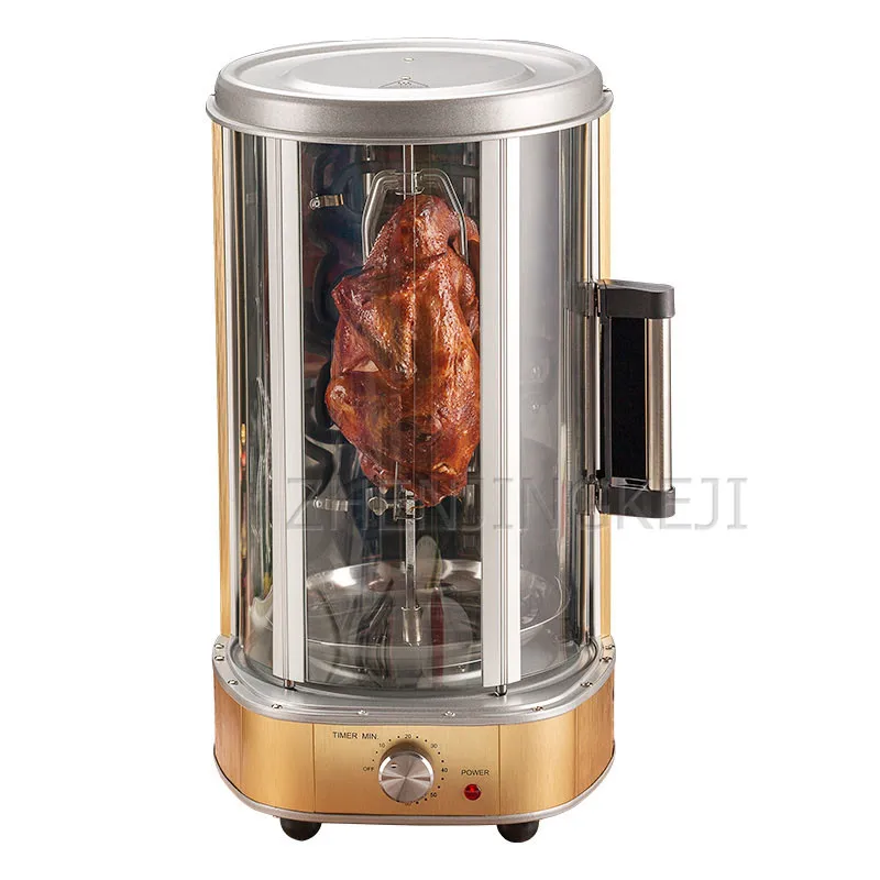 Household Electric Oven Vertical Automatic Spin Smokeless Stainless Steel High Capacity Intelligent Temperature Electricity Oven 3