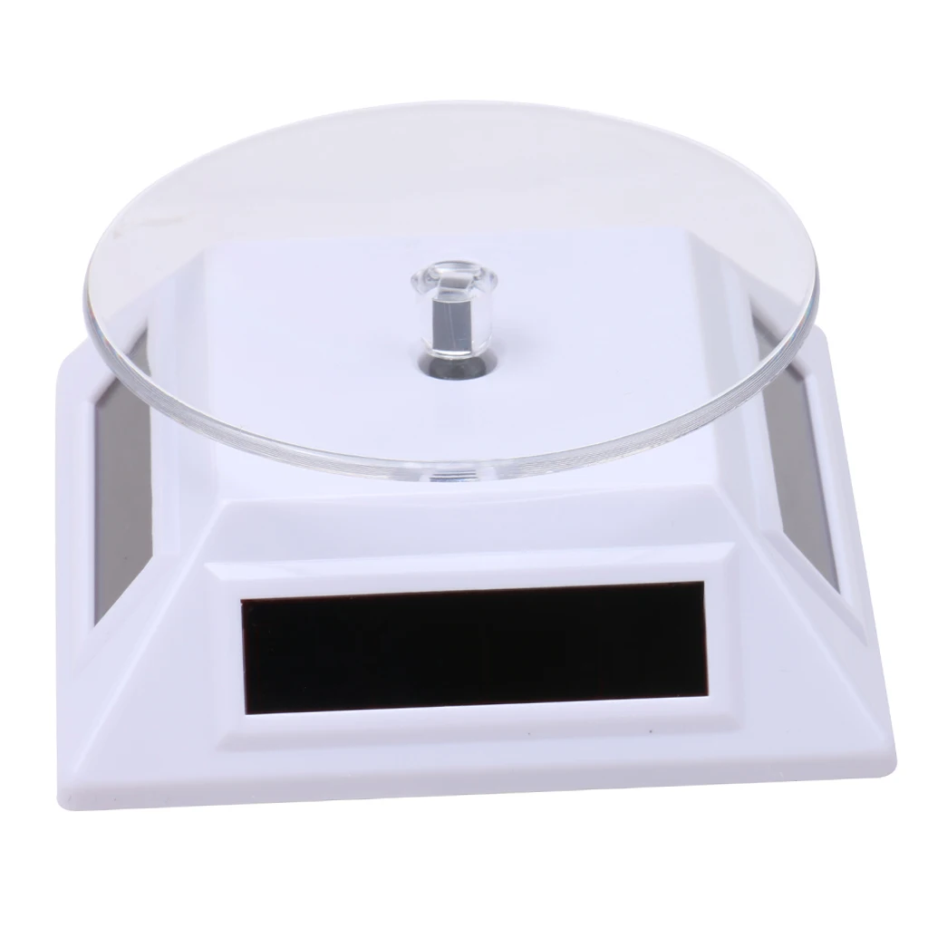 360° Rotating Display Stand Base Rotary Turntable - Solar/Battery Powered, 4 Colors 2 Types for Choose