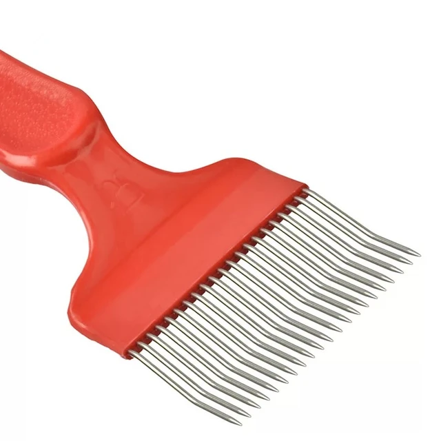 21 Csap Rozsdamentes Acél Fogak Fésű Villás Karcoló Kétszínű Vágott Mézelő Méhész Eszközök - Image 4