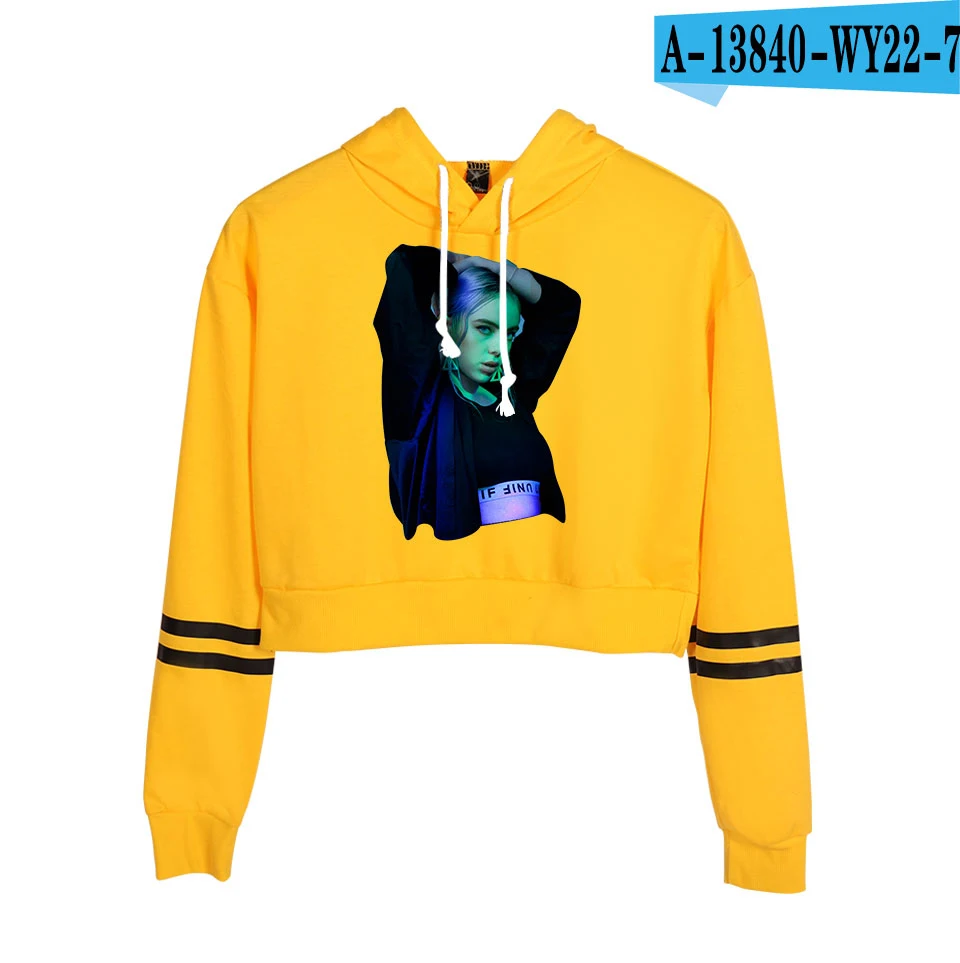 Новое поступление, толстовки с капюшоном Billie Eilish для женщин, пикантные весенне-осенние хлопковые уличные толстовки Harajuku Billie Eilish для девочек - Цвет: orange