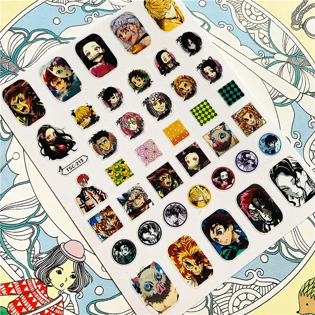 TSC-212 TSC-213 Cartoon anime character 3D Back glue Nail Art Stickers Decals Sliders Nail ornament decoration TSC-213