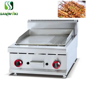 

Gas BBQ Grills Plancha stainless steel Iron Cooking Plate BBQ Griddle Hand cake maker machine Teppanyaki Gas Cast Iron Griddle
