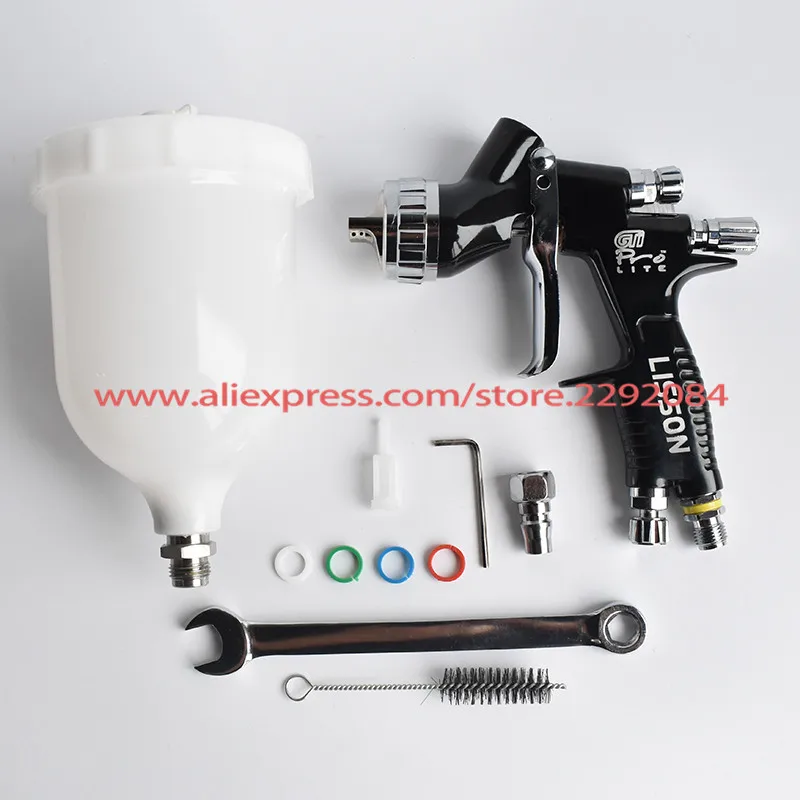 US $56.12 Professional Airbrush Gtis Spray Gun Black Paint Gun Te20T110 13mm Nozzle Water Based Air Spray Gun Car Painting Tools