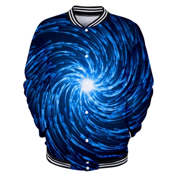 

Unisex Colorful swirl 3d Vortex Printing Creative Fashion 3D Baseball uniform Men/Women Harajuku Baseball Jackets clothes