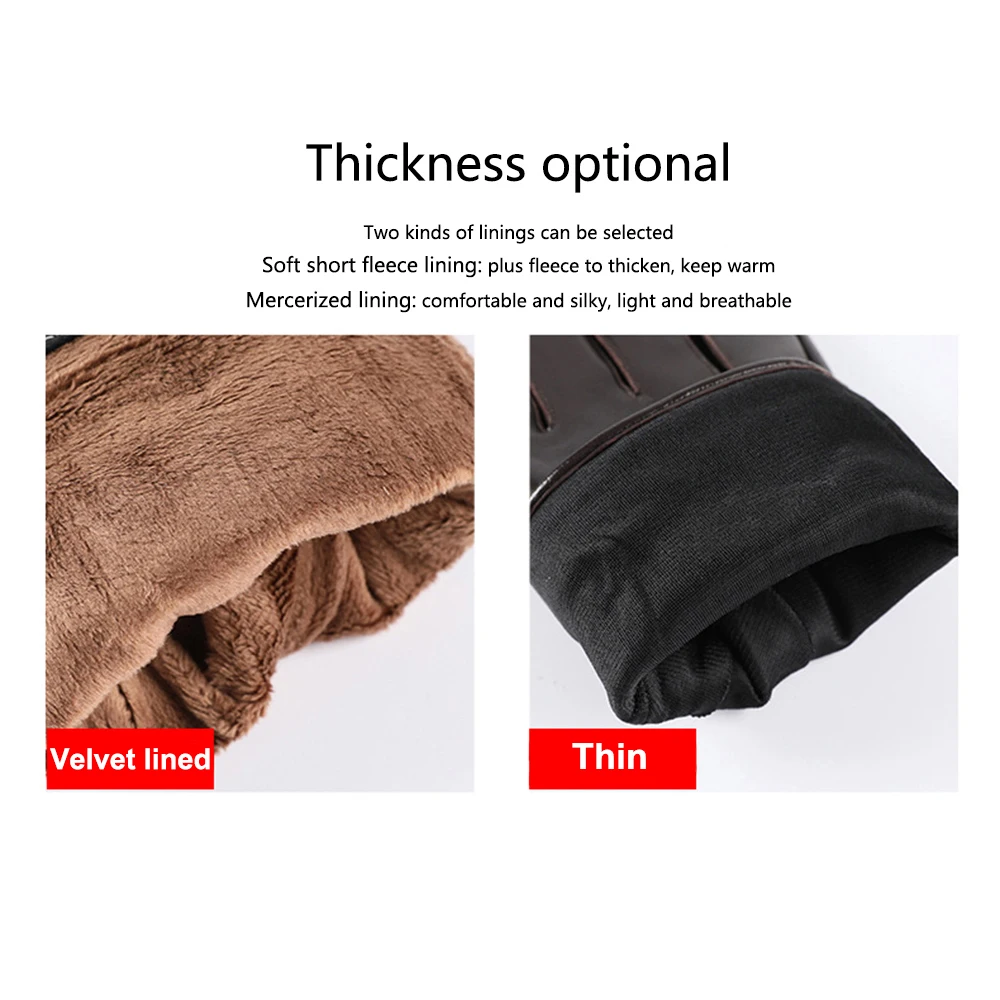 Autumn Winter 100% Geniune Sheepskin Leather Gloves Men Driving Mittens Warm Touch Screen Male Windproof S2197 warm gloves full finger gloves leather gloves male gloves