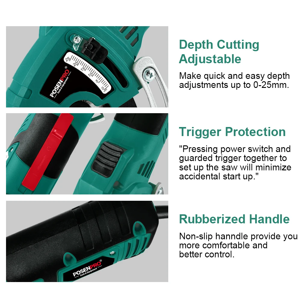 Электрическая мини циркулярная пила 700 Вт удобный инструмент 3 шт. лезвия