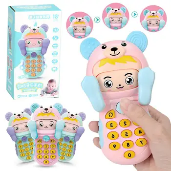 

GloryStar Baby Teether Toy Face Music Smartphone Baby Light Music Early Education Story Machine Toy