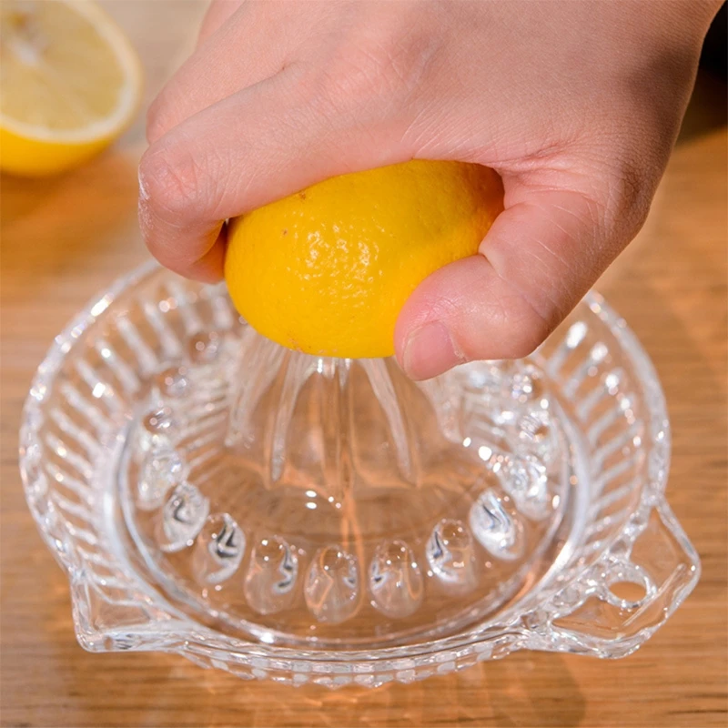GlassManualJuicerCitrusFruitJuicerKitchenOrangeLimeLemon