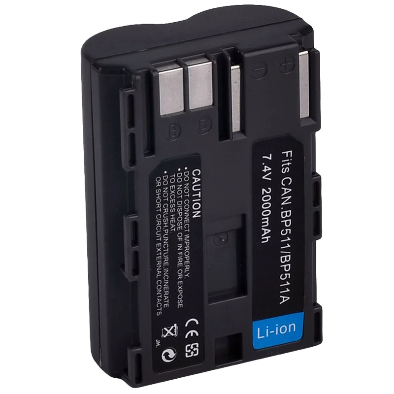 Горячая 3C-1x BP-511 BP-511A Батарея для Canon 10D 20D 30D 300D 40D 50D 5D BP-512 черный | Электроника