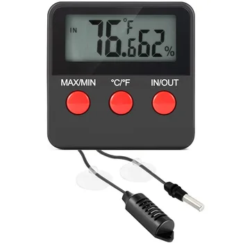 

Electronic digital display thermometer and hygrometer, crawling pet dry and wet temperature monitor, egg incubation thermometer