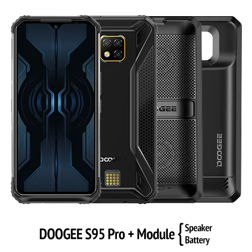 S95 Pro Add Module DOOGEE S95 Pro модульный IP68/IP69K прочный мобильный телефон 6,3 дюймов дисплей 5150 мАч Helio P90 Восьмиядерный 8 Гб 128 ГБ 48мп камера Android 9 - Цвет: S95 Pro Add Module