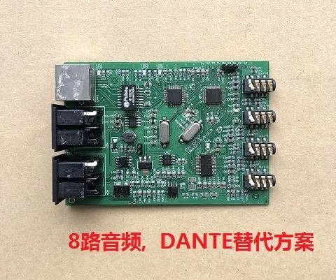 

POE Network Audio Board 8-way Matrix IP Broadcast Partition Intercom DANTE Alternative IP6708
