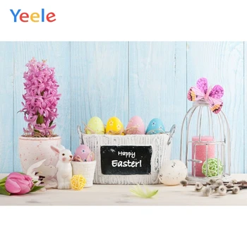 

Easter Spring Flower Rabbit Egg Butterfly Wood Board Backdrop Baby Photography Background For Photo Studio Photophone Photozone