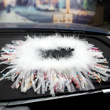 

Car Feather Fabric Tassels-Slip Mat Car Mobile Phone Perfume Supcon Dashboard High-temperature Resistant Car Mounted Decoration
