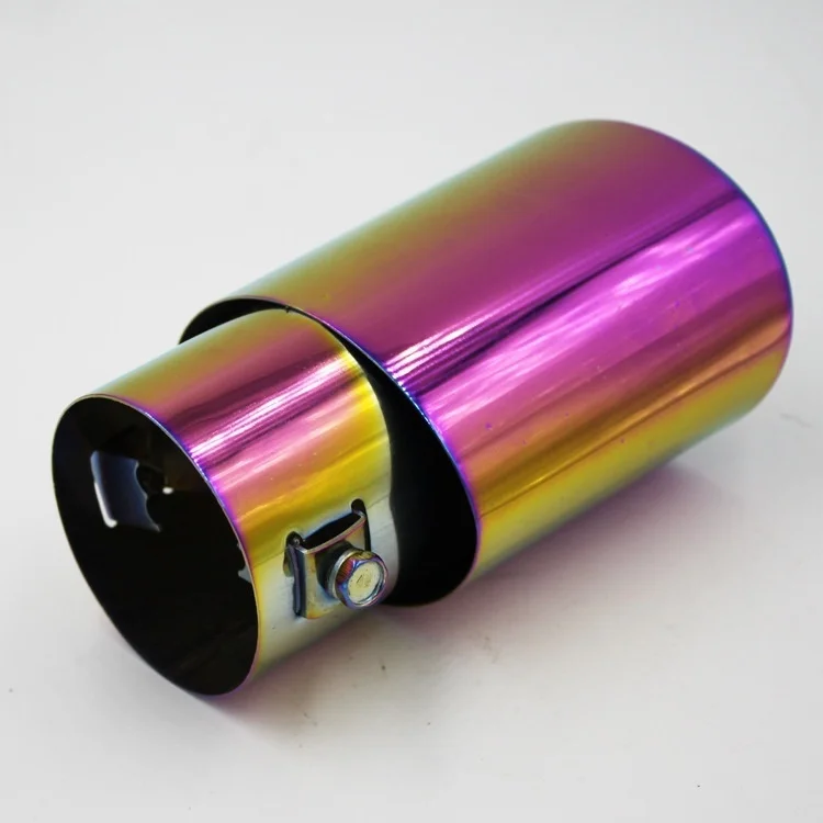 Car Modification Tail Rear Straight Exhaust Pipe Muffler Stainless Steel