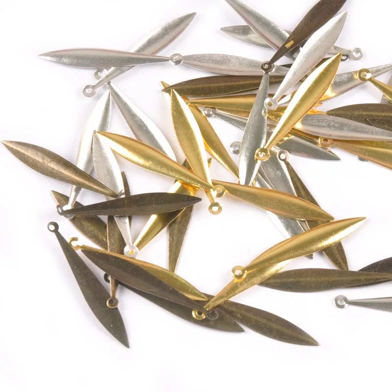 50Pcs Metal Crafts Bronze/Gold/Silver Connectors Flower Filigree Wraps For DIY Scrapbook Jewelry Findings Decor 33x5.5mm Yk0769 | Дом и сад