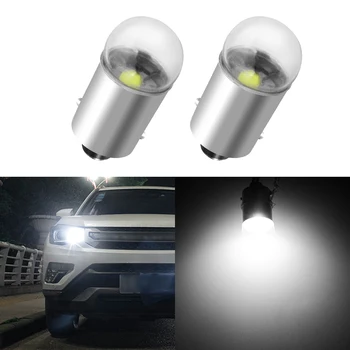 

2Pcs BA9S LED Bulb 3030 Glass T4W High Bright White DC 12V Reading Dome Instrument for Door Light License Plate Lights Lamp Bulb