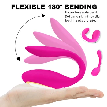 Remote Control Double Vibrators For Couples Wearable Dildo Female G Spot Stimulator Massager Masturbator Sex Toys For Women 4