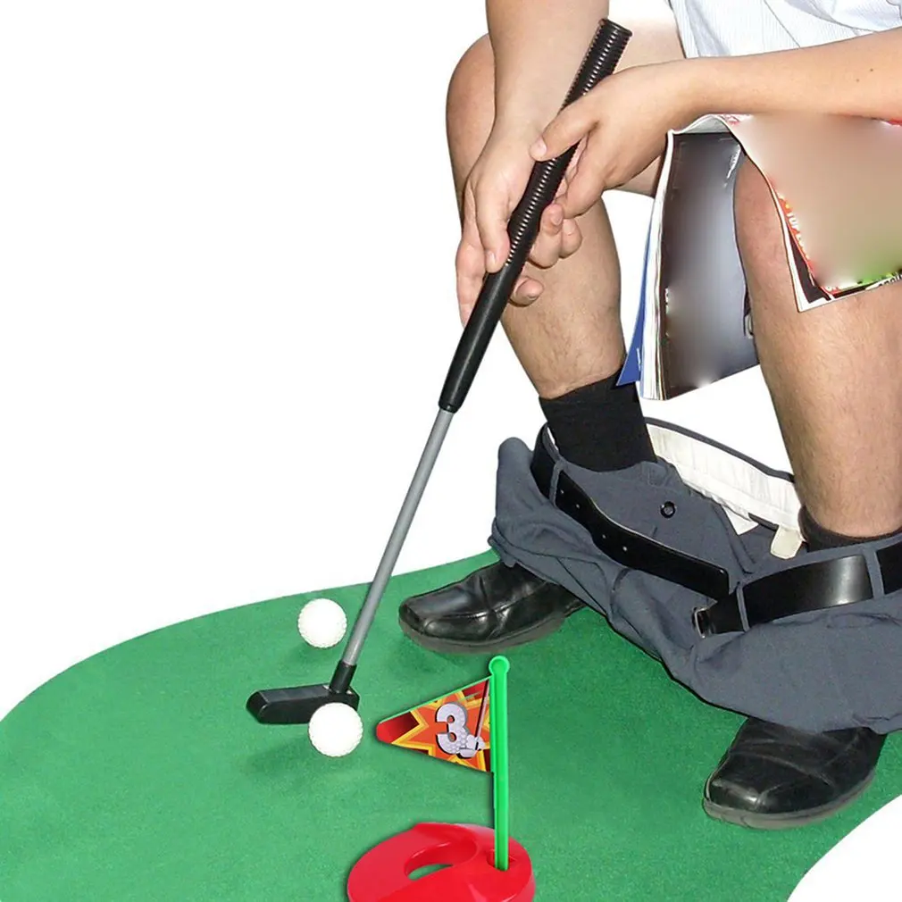 Забавный гольф в туалете Забавный горшок шпаттер набор Wc игрушка для гольфа игра в гольф для игры в помещении идеальная мини-гольф Новинка смешной подарок набор
