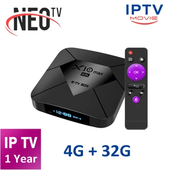 

12 Month IPTV Subscript Neo Pro Tv X10 max Android Box 4G 32G Amlogic S905x3 Europ Arab iptv X10 Neotv Pro Max Smart Player Tv
